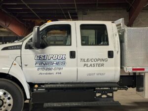 GSI pools Truck lettering